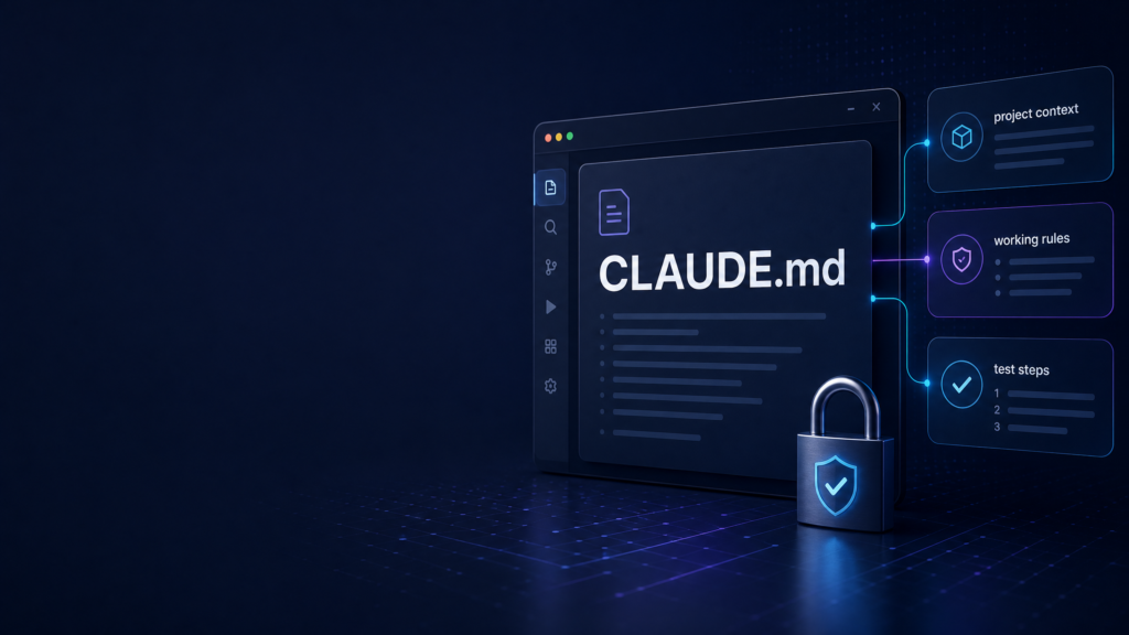Claude CodeのCLAUDE.mdを設定し、作業ルールを共有するイメージ